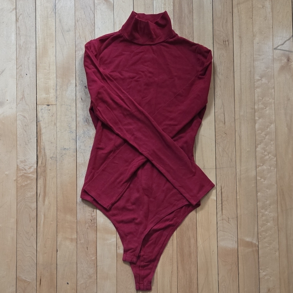 Red Turtleneck Bodysuit